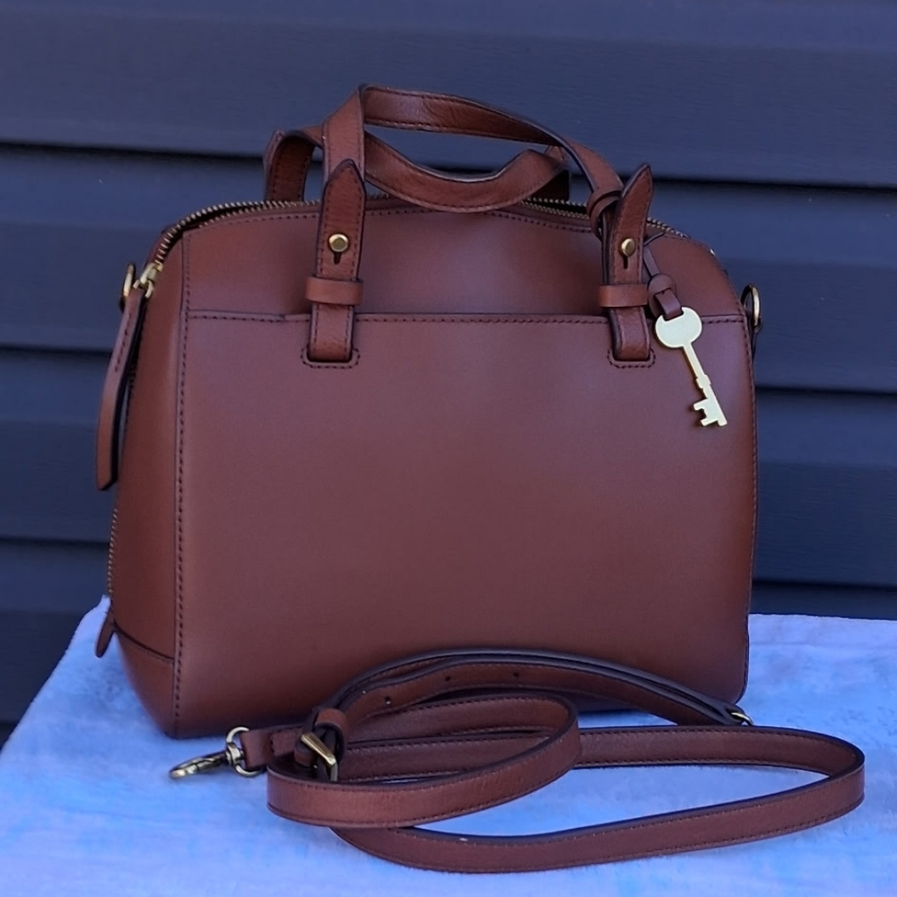 Fossil Rachel Brown Leather Bag